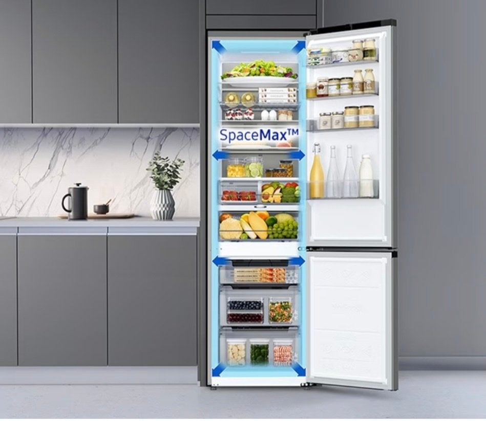 Samsung koelvriescombinatie RB36T602DSA grijs, Ophalen, 200 liter of meer, Met aparte vriezer, 160 cm of meer