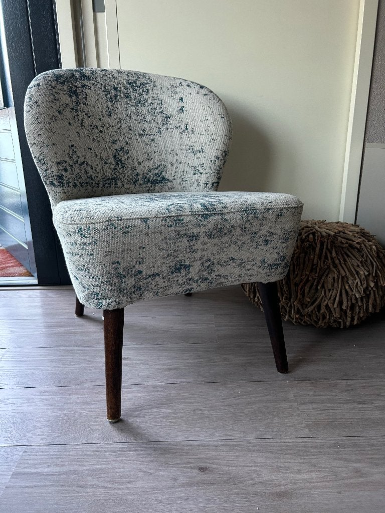 Mooie fauteuil, stoel, Ophalen, 75 tot 100 cm, Zo goed als nieuw, Stof
