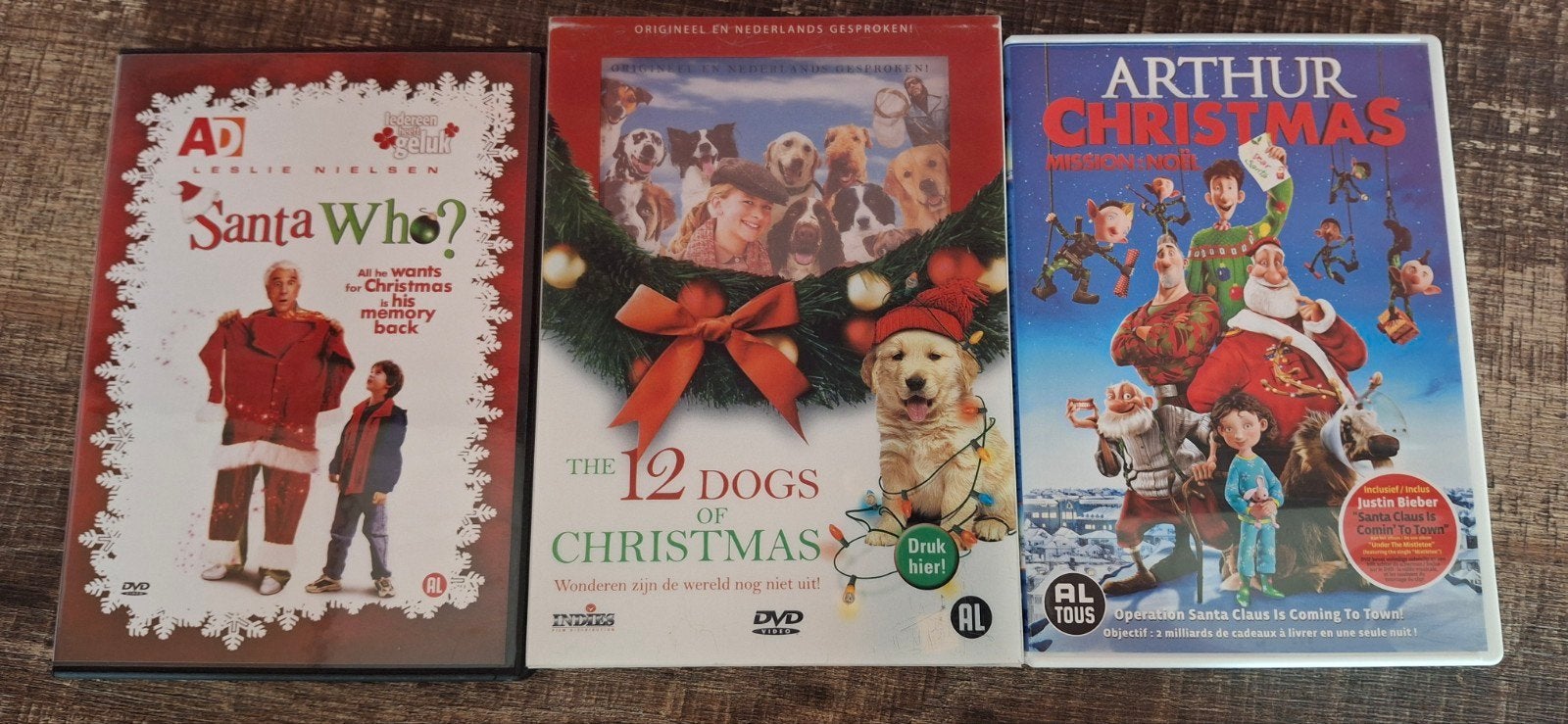 3 DVD Kerstfilms, Cd's en Dvd's, Dvd's | Kinderen en Jeugd, Gebruikt, Alle leeftijden, Ophalen of Verzenden, Komedie