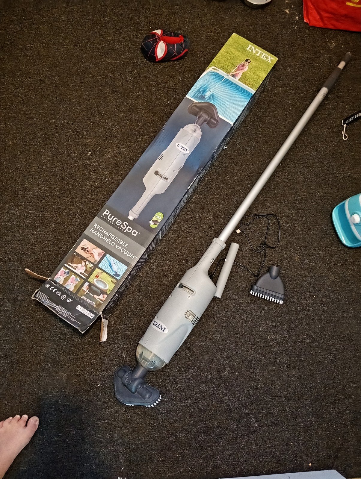 Intex PureSpa Oplaadbare Handheld Zwembad Stofzuiger, Ophalen of Verzenden