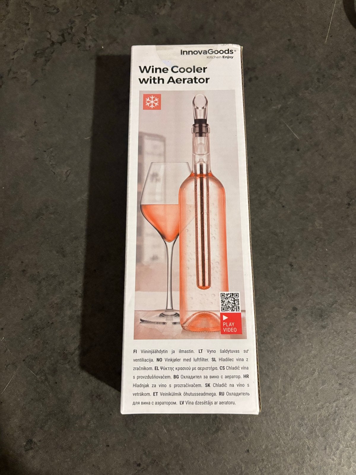 InnovaGoods Wijnkoeler met Aerator - Nieuw in verpakking, Flessenkoeler, Ophalen of Verzenden, Metaal, Overige merken