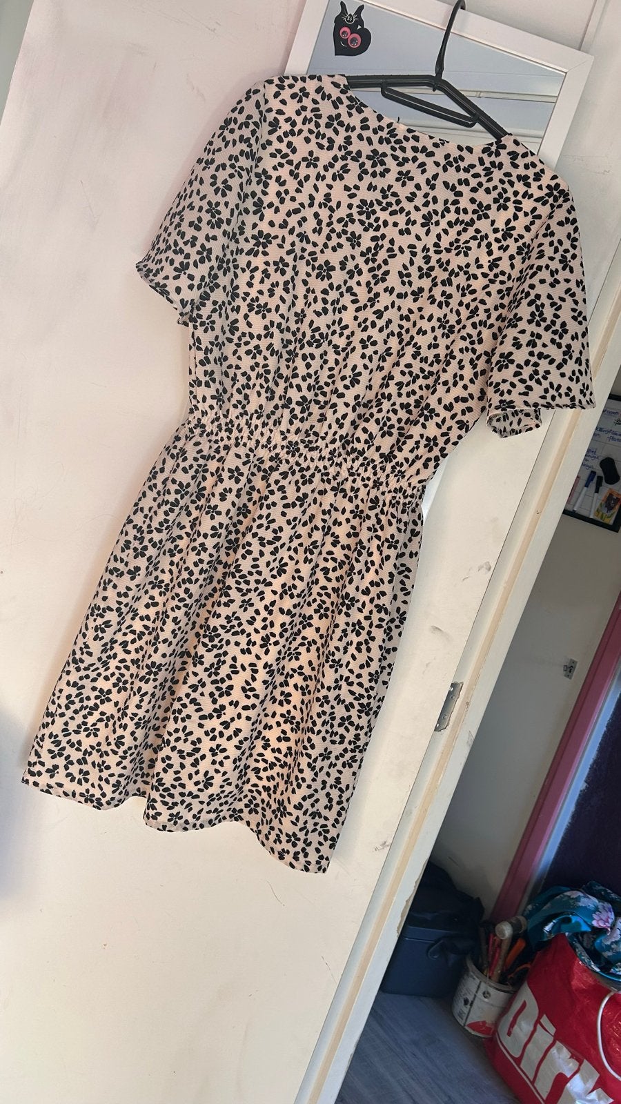 Costes Basic Jurk met print - Maat M, Kleding | Dames, Jurken, Maat 38/40 (M), Beige, Ophalen of Verzenden, Zo goed als nieuw