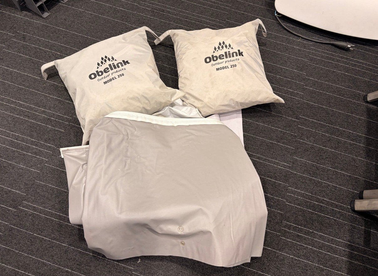 OBELINK TOCHTSTROOK CARAVAN 500 X 60 CM COMPLEET, Ophalen of Verzenden, Zo goed als nieuw