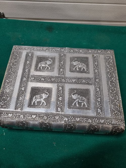Sierraden kist aluminium met olifanten groot, Ophalen of Verzenden