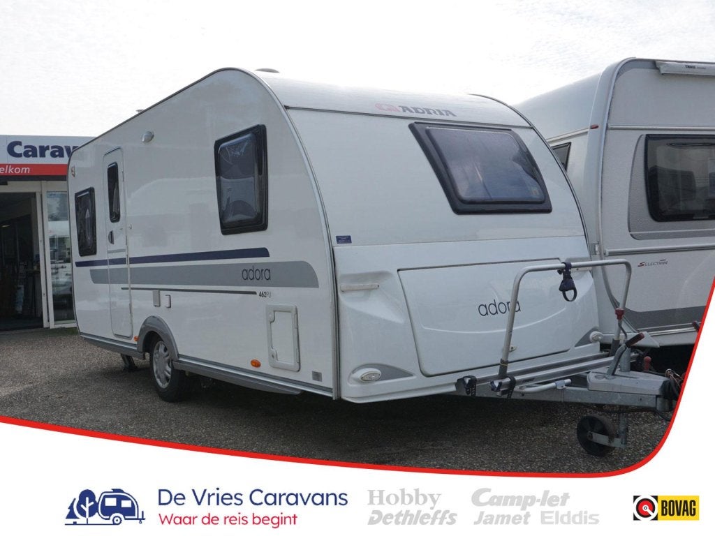 Adria Adora 462 PU Mover,unico,vloerverw, Caravans en Kamperen, Fietsenrek, Rondzit, Bedrijf, Adria