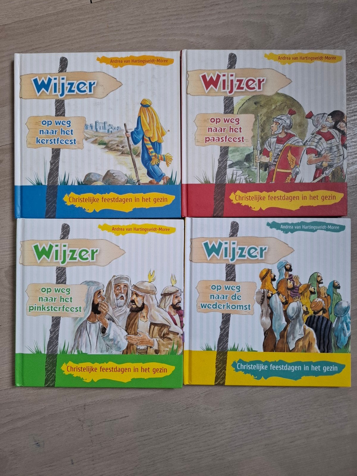 Wijzer: Christelijke feestdagen in het gezin (4 delen), Ophalen of Verzenden, Zo goed als nieuw, Andrea van Hartingsveldt-Moree