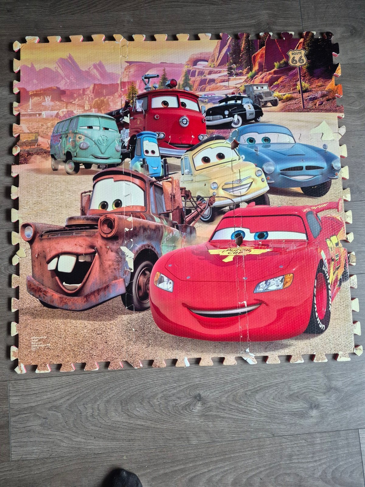 foam vloerpuzzel cars, Ophalen, Gebruikt