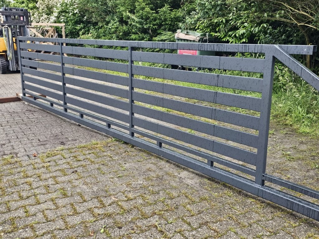 AANBIEDING! Moderne schuifpoort 500x120cm compleet RAL7021, Met poort, Nieuw, Ophalen of Verzenden, Tuinhek
