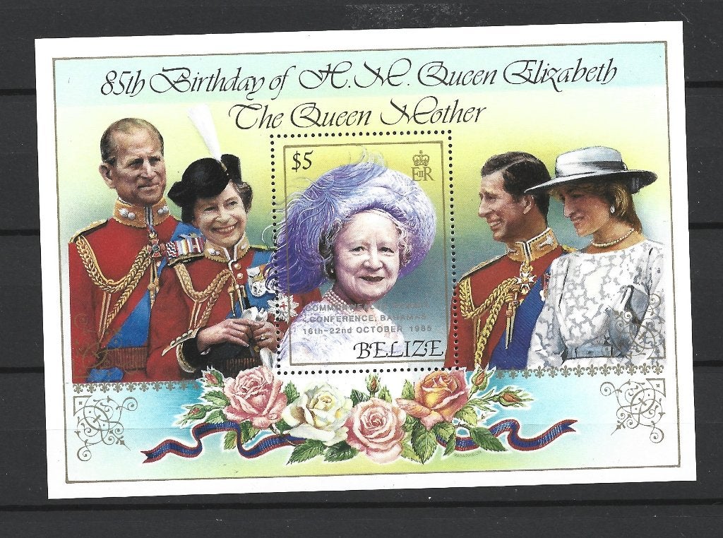 Belize Royalty rozen met opdruk  (260609-19, Postzegels en Munten, Postzegels | Europa | UK, Ophalen of Verzenden, Postfris
