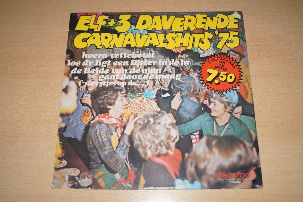 LP Elf + 3 Daverende Carnavalhits '75 - krasvrij 1671, Ophalen, LP, Pop, Zo goed als nieuw