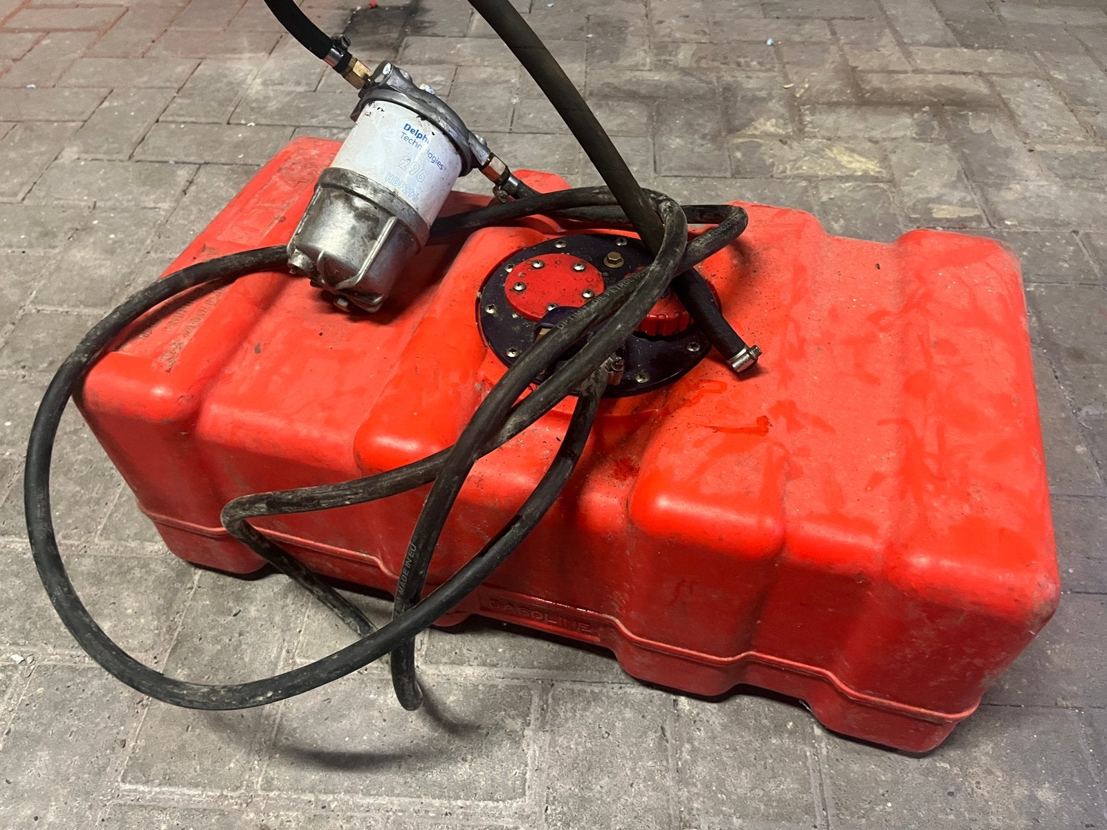 Boot Branstoftank, leidingen, gashendel, 12v pomp, Ophalen, Nieuw