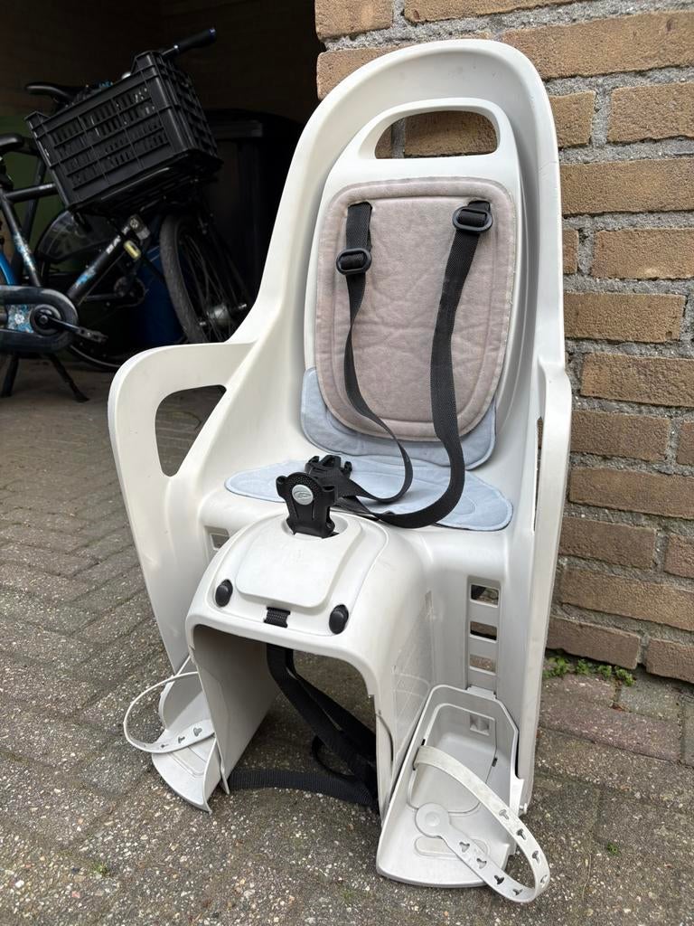 Decathlon Polysport Move. Fietsstoeltje, Ophalen of Verzenden, Gebruikt, Achterzitje, Voetsteuntjes