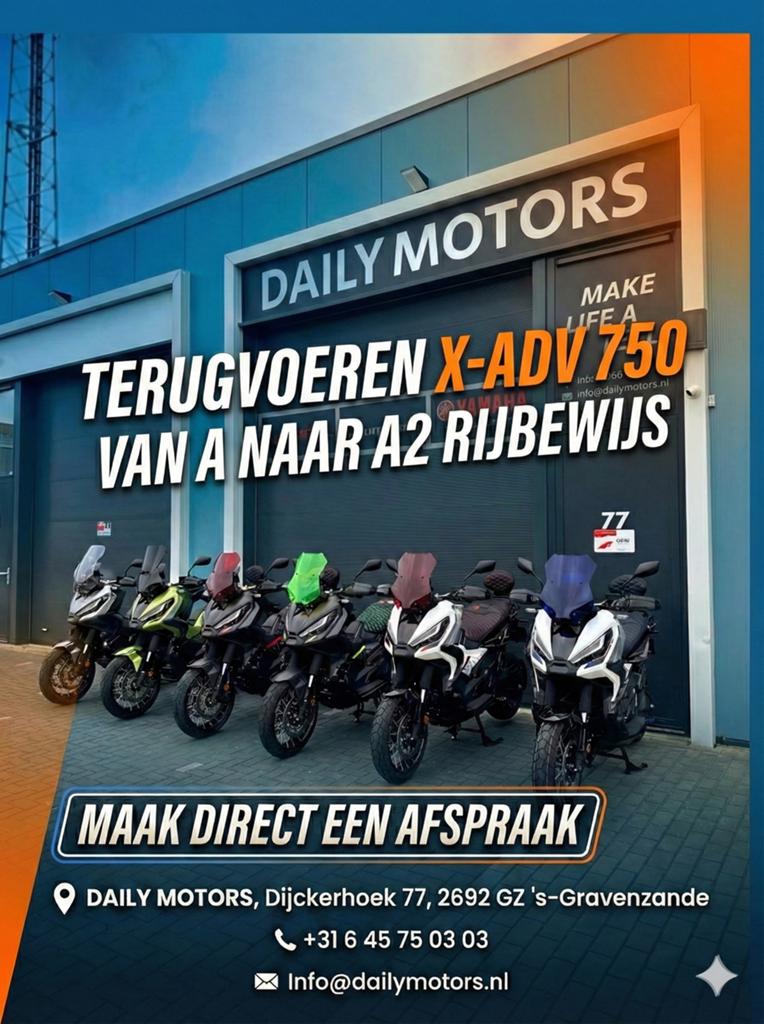 Honda X-ADV 750 XADV Terugvoeren A2 35kW Officieel & Snel, Ophalen of Verzenden