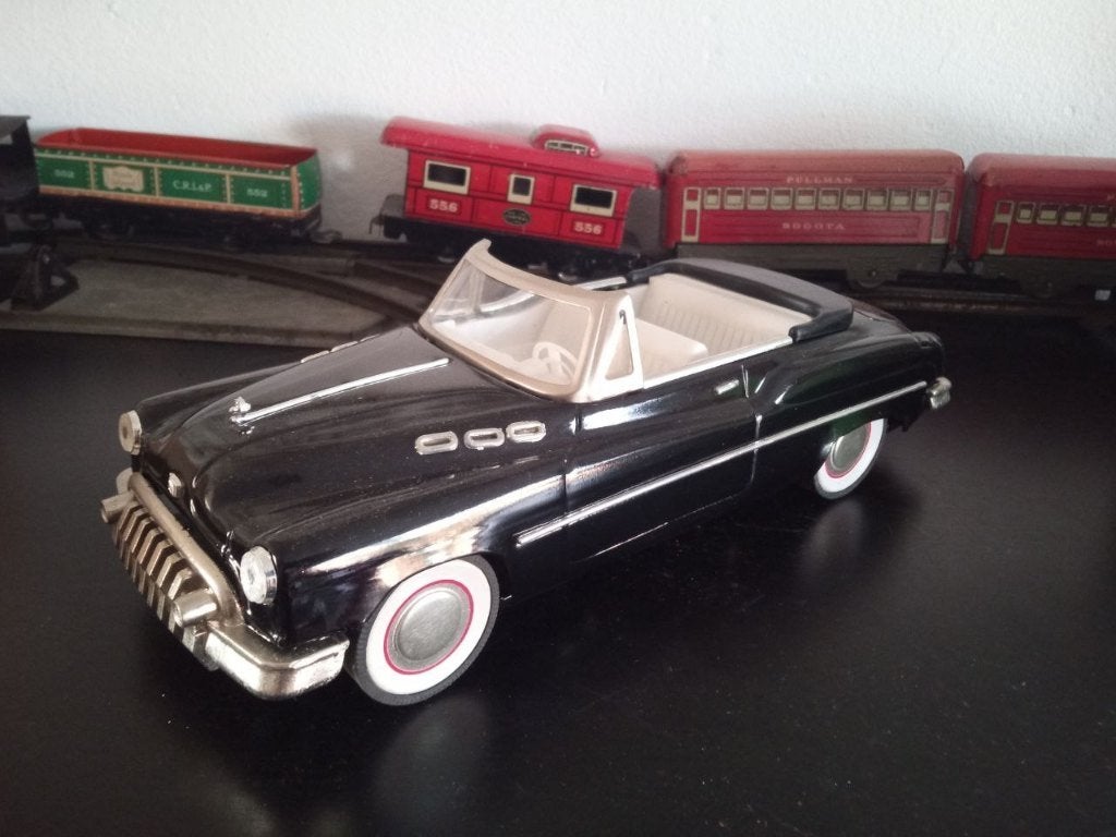Blikken Standard sedan frictie auto, in originele doos, Antiek en Kunst, Antiek | Speelgoed, Ophalen of Verzenden