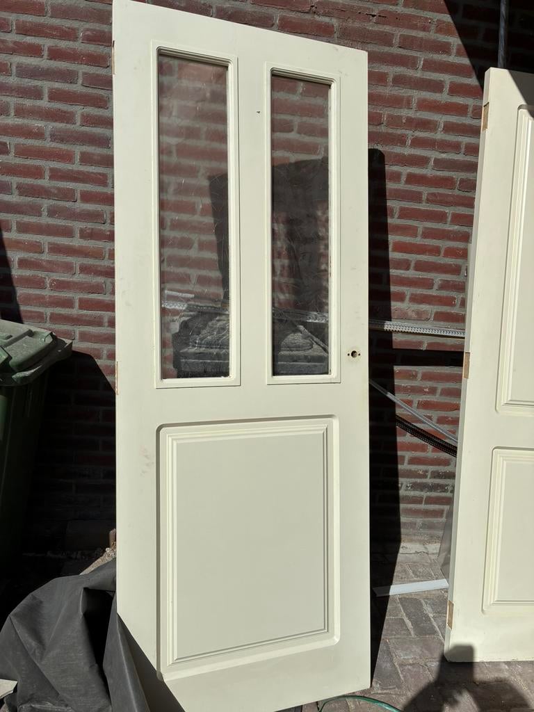 Te koop 7 st zware MDF binnen deuren, Ophalen, Glas, Binnendeur, 200 tot 215 cm