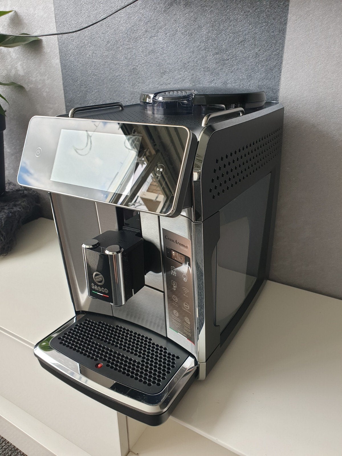 Saeco GranAroma Deluxe, Witgoed en Apparatuur, Koffiezetapparaten, Zo goed als nieuw, Koffiebonen, Espresso apparaat, 10 kopjes of meer