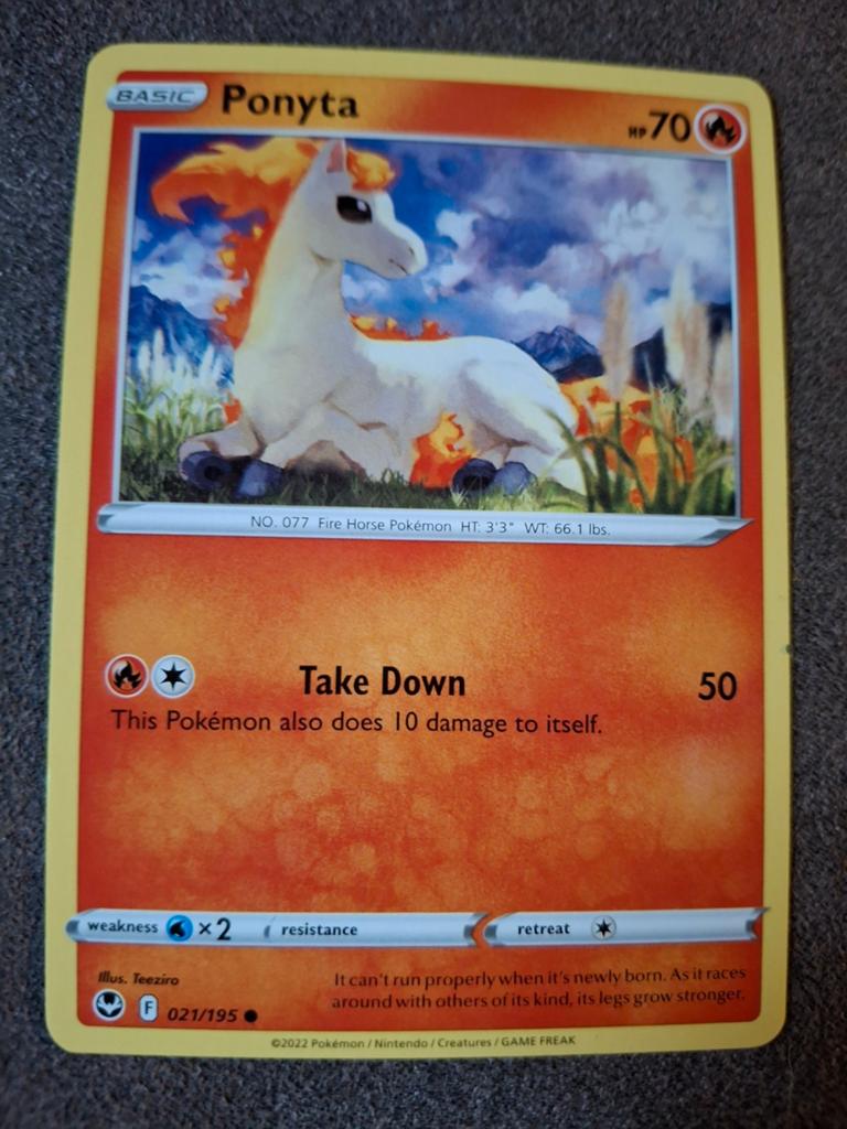 Pokémon Kaart Ponyta (021/195) - Losse Kaart, Ophalen of Verzenden, Zo goed als nieuw, Losse kaart