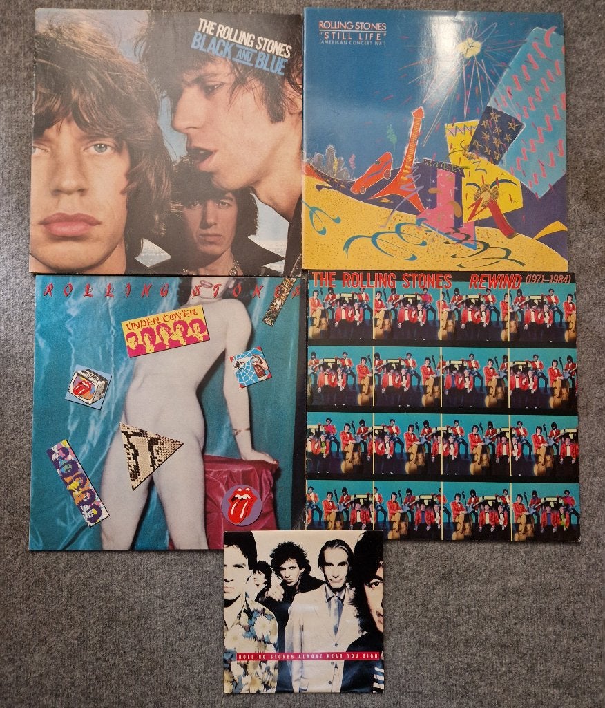 4 lp's en een single van de The Rolling Stones, Cd's en Dvd's, Vinyl | Rock, Ophalen of Verzenden, Gebruikt, Overige formaten