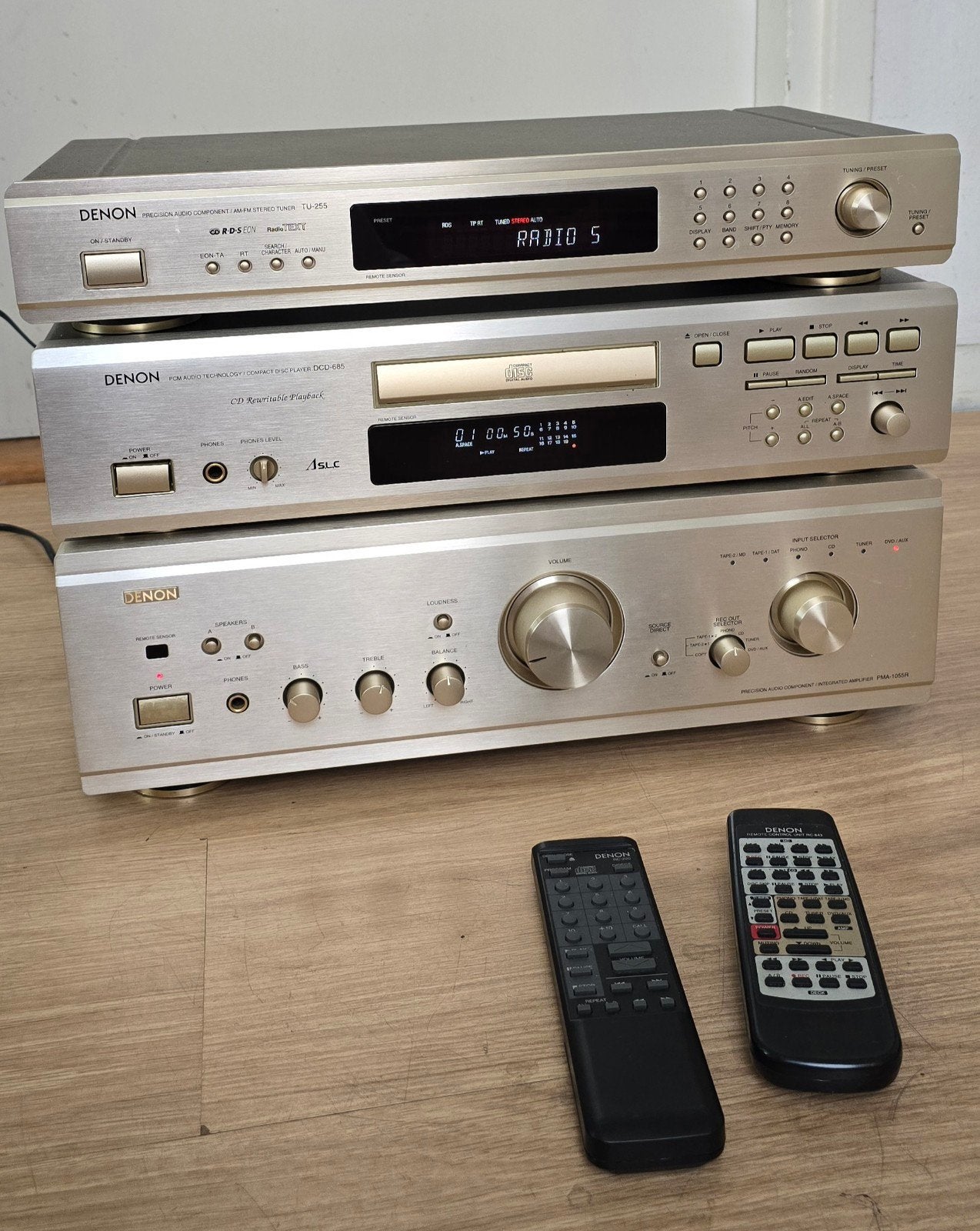 Denon Hifi Set: Versterker, CD-speler,Tuner met afstandsbed, Ophalen of Verzenden