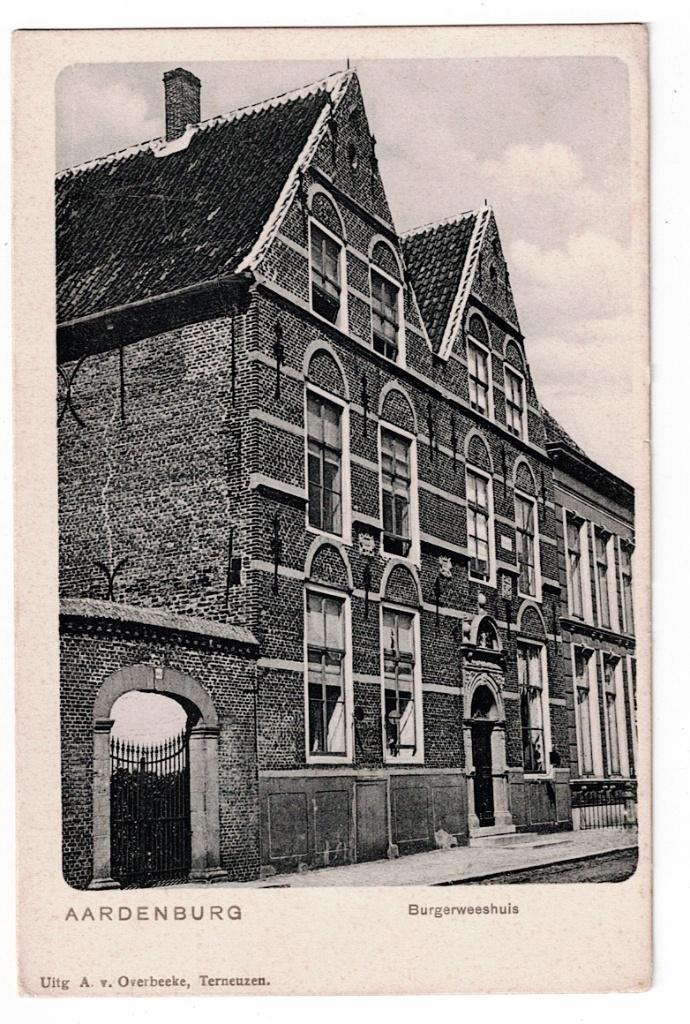 Aardenburg (Z) 1905. Het Burgerweeshuis., Ophalen of Verzenden, Voor 1920, Ongelopen, Zeeland