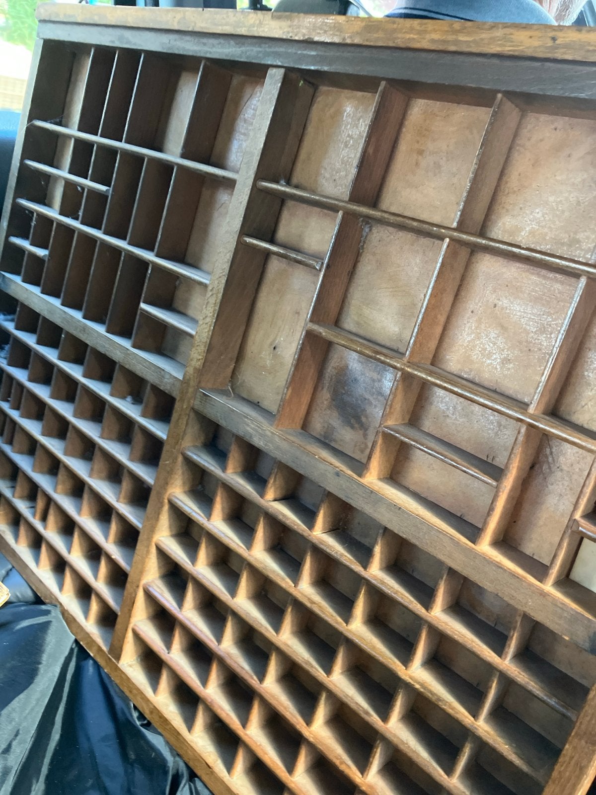 Antieke letterbak - Prachtige houten sorteerbak, Antiek en Kunst, Ophalen