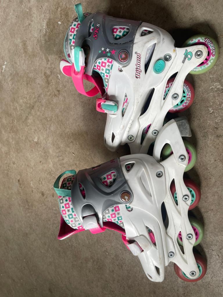 Skeelers maat 34-37, Sport en Fitness, Skeelers, Verstelbaar, Kinderen, Zo goed als nieuw, Inline skates 4 wielen