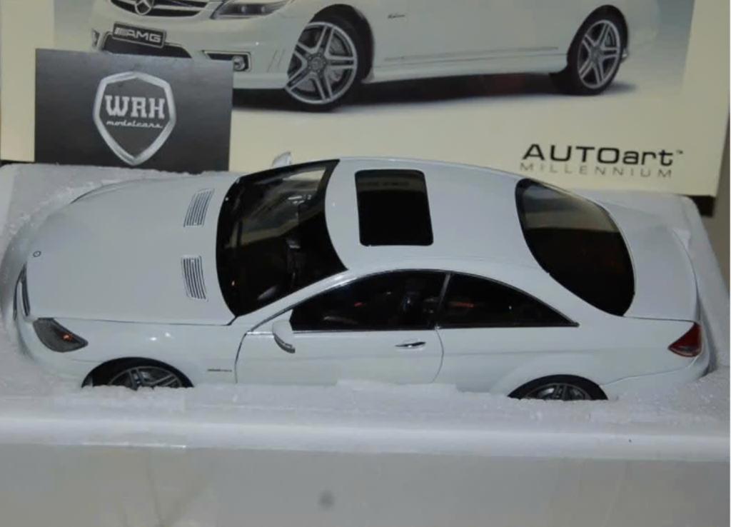 1:18 MERCEDES CL 63 AMG white Autoart 76167 UNIEK WRH, Hobby en Vrije tijd, Modelauto's | 1:18, Verzenden, Zo goed als nieuw, Auto