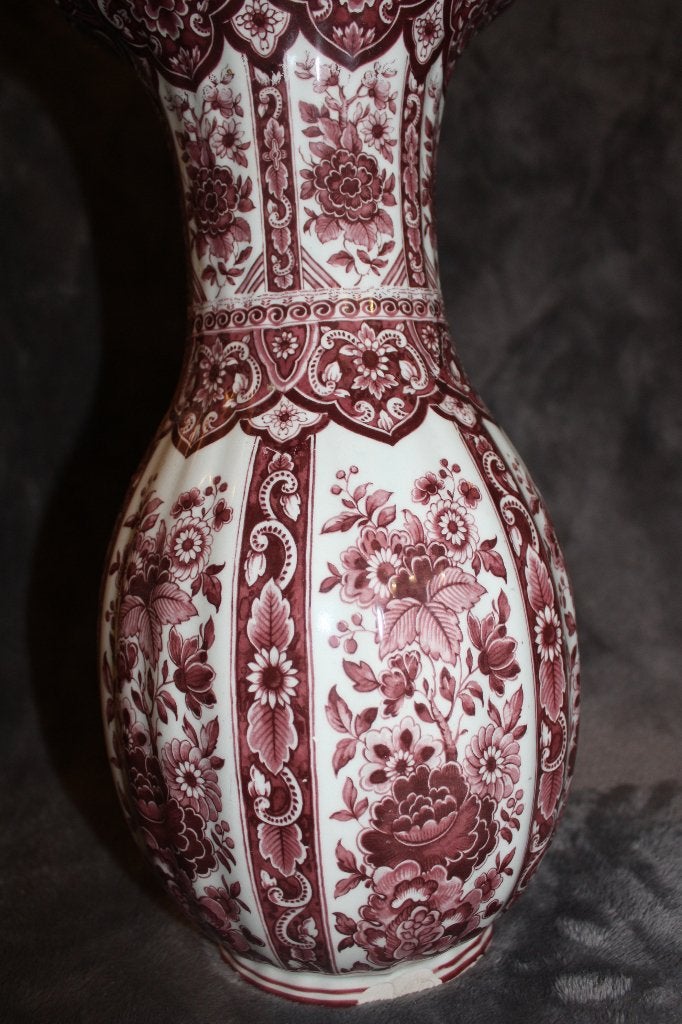vaas rood wit "delfs blauw", Ophalen of Verzenden