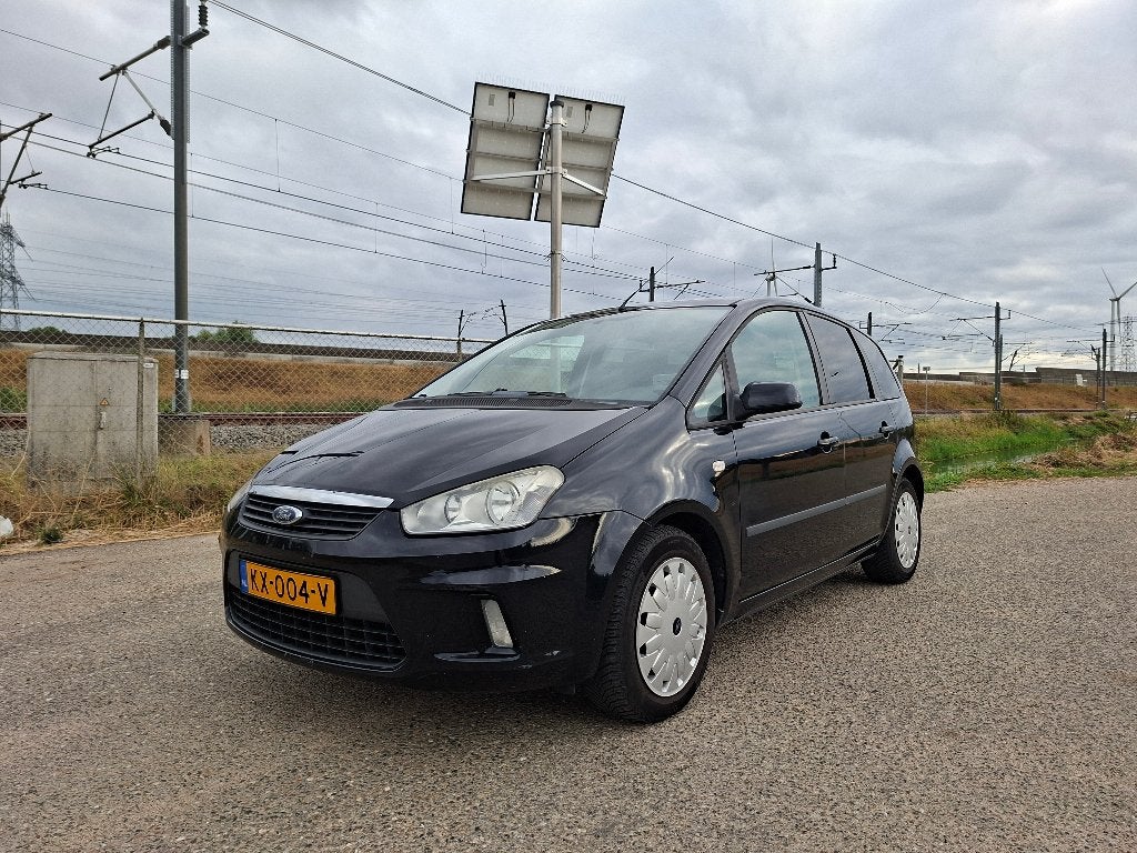 Ford C-Max 1.6 74KW 2008 Zwart Airco NIEUWE APK, Auto's, Ford, Voorwielaandrijving, 1596 cc, Stof, 4 cilinders