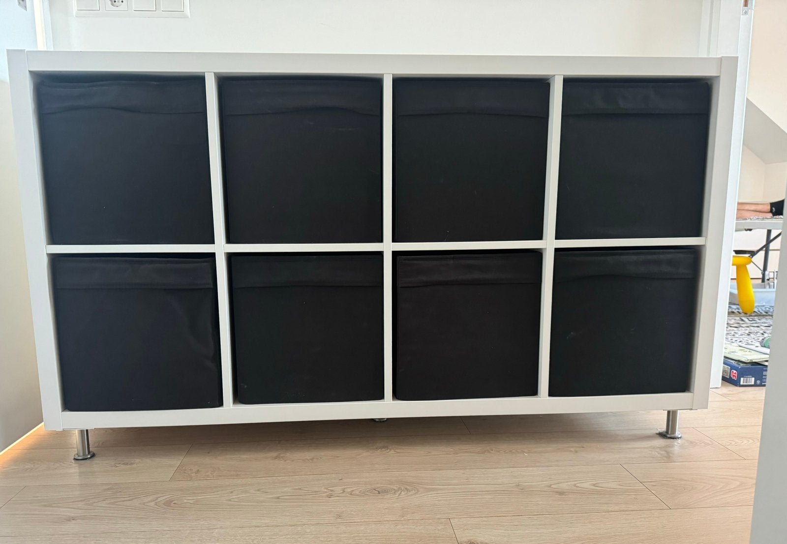 Kallax kast wit incl bakken, Gebruikt, 100 cm of meer, Minder dan 50 cm, Ophalen
