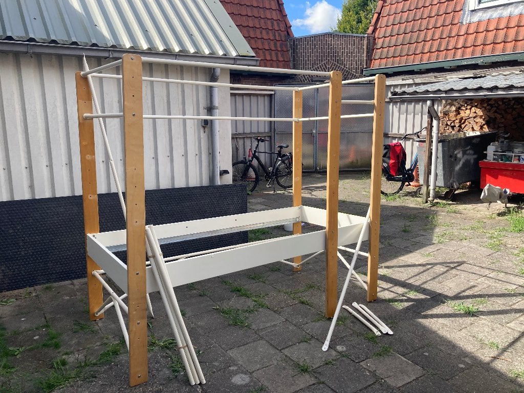 Verstelbare hoogslaper, Huis en Inrichting, Slaapkamer | Stapelbedden en Hoogslapers, Ophalen, Gebruikt, Eenpersoons, 200 cm
