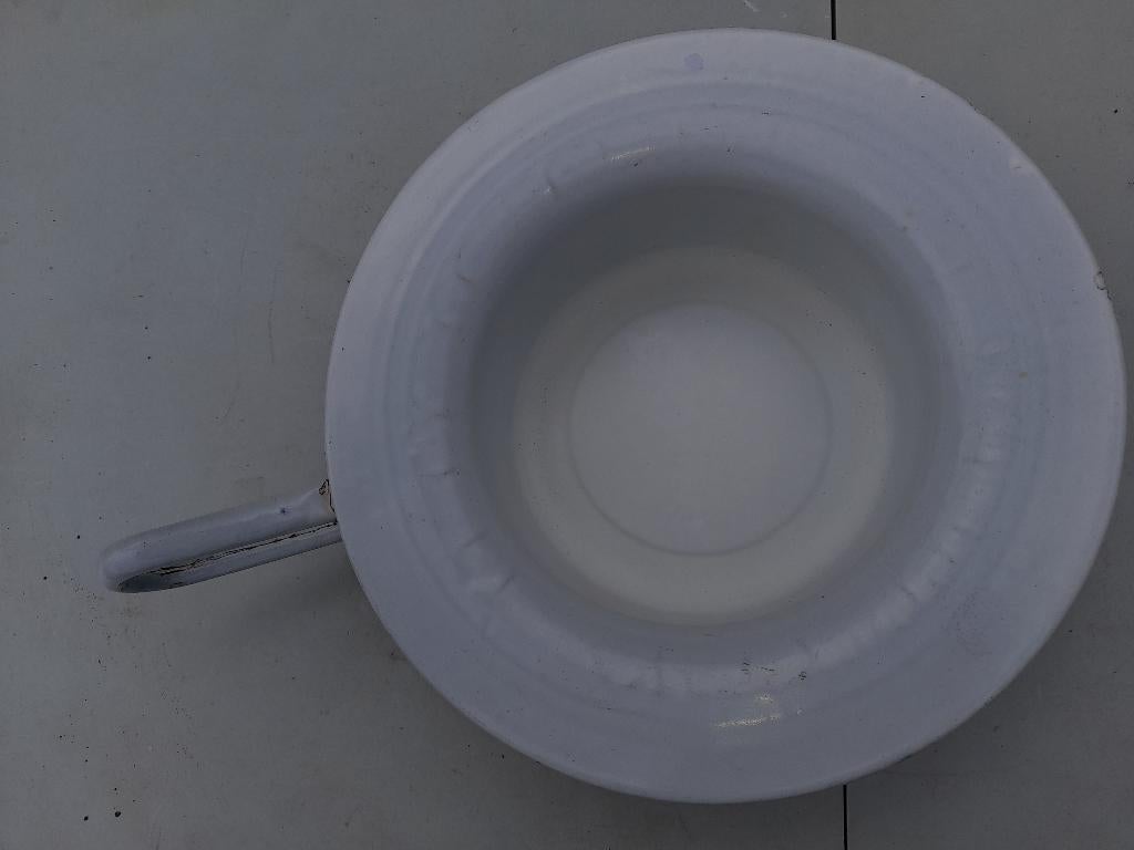 oude witte emaille piespot, Ophalen of Verzenden