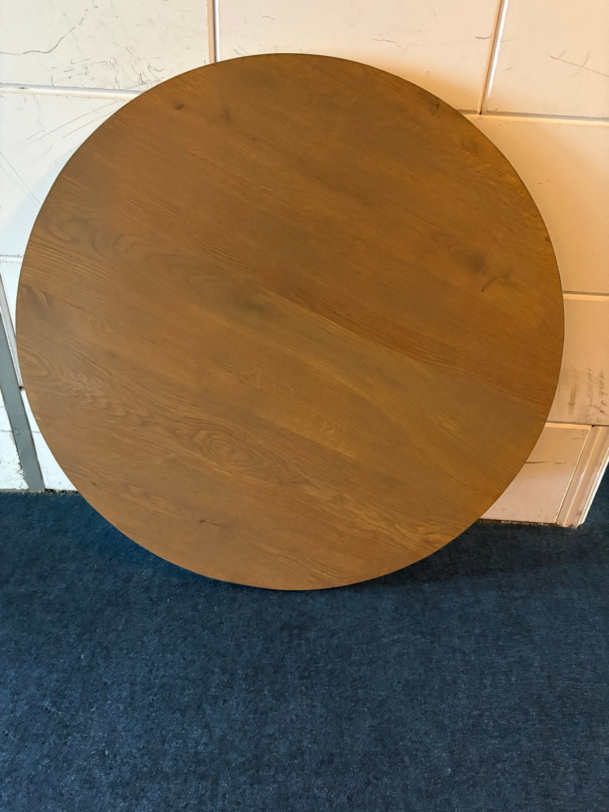 Massief houten rond tafelblad - 100 cm, 4 cm dik