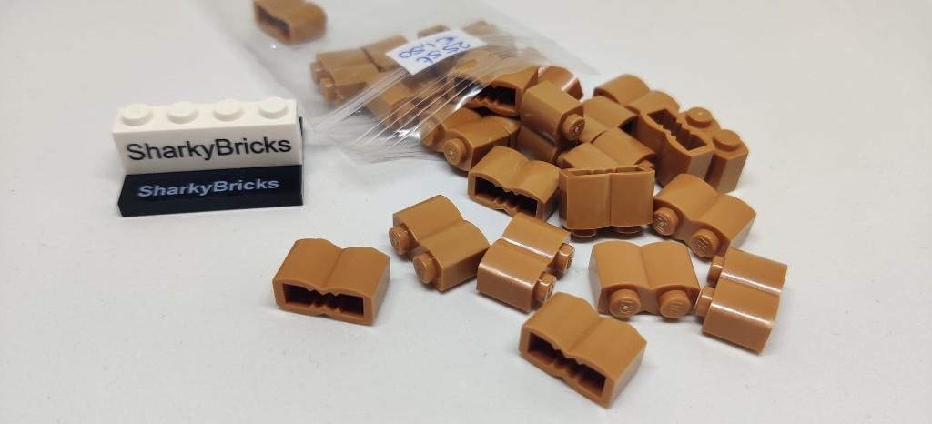 Lego Palisade Brick 1x2 Nougat per 25 stuks (Nieuw), Lego Systems A/S, Overige thema's, Lego, Aastvej 1 7190 Billund Denemarken