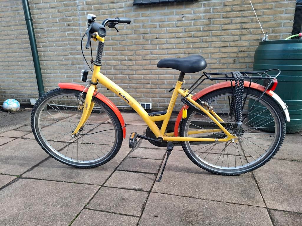 Cabana kinderfiets 24 inch - Geel/Oranje, Ophalen, Terugtraprem, Handrem, Cabana