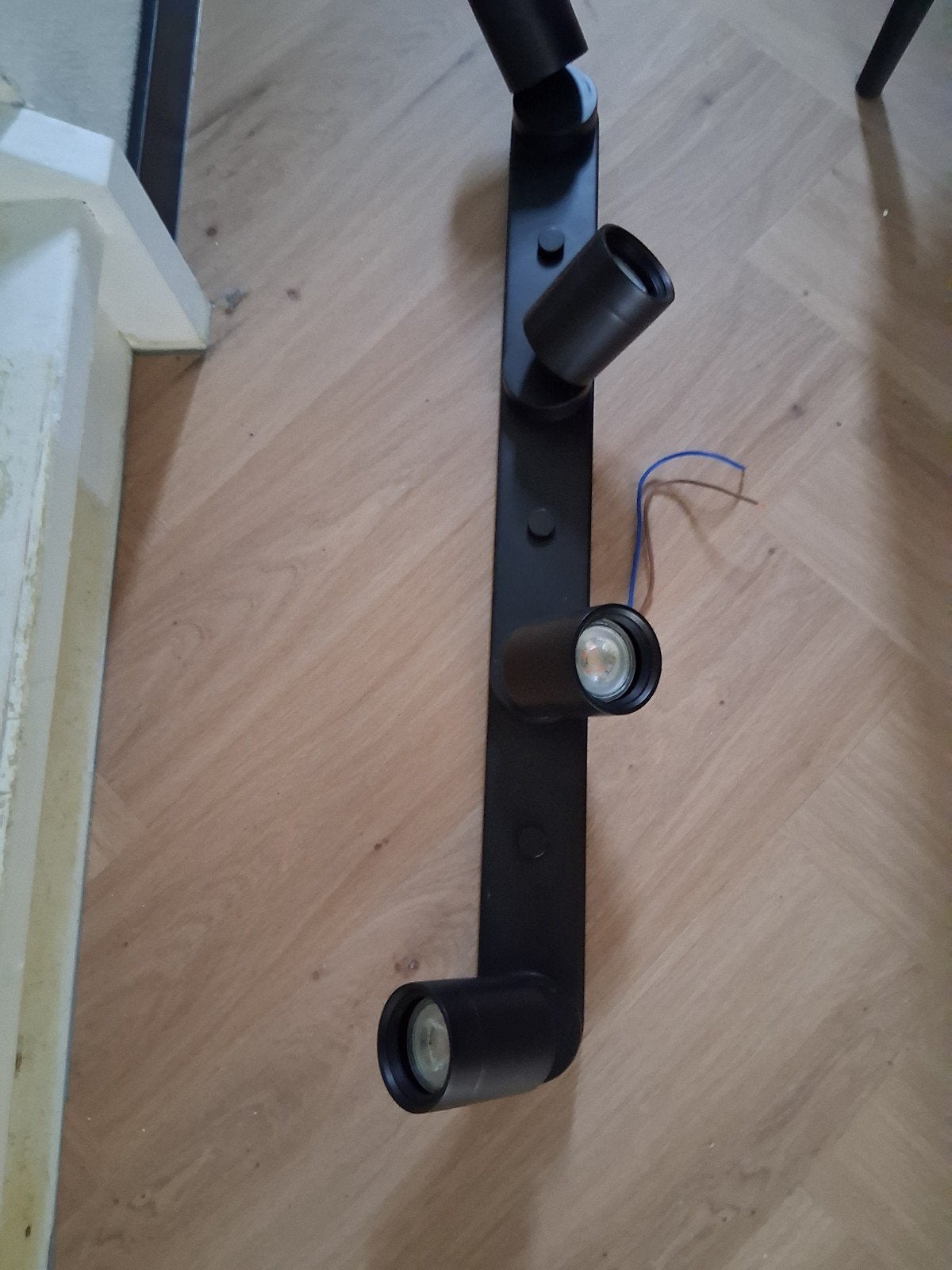 IKEA NYMÅNE Plafondlamp met 4 spots, antraciet, Ophalen of Verzenden, Gebruikt, Metaal, Modern, Industrieel