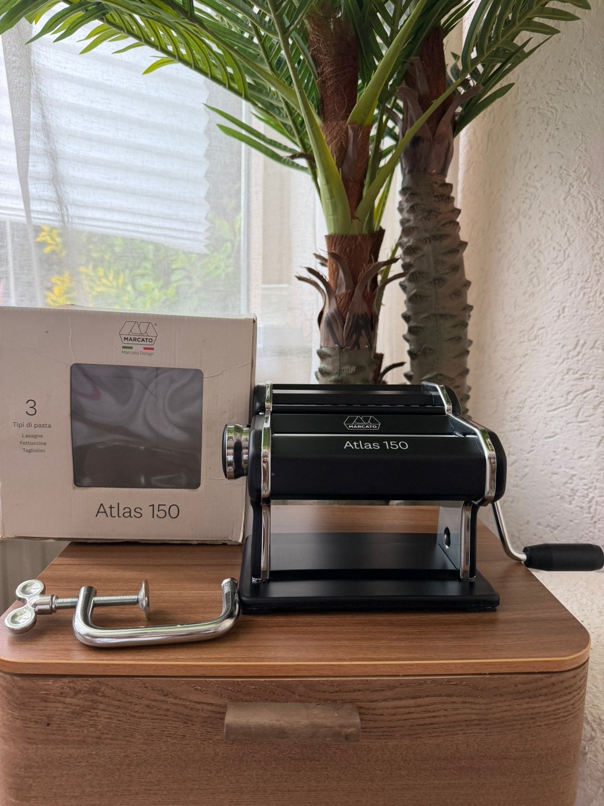 Pasta machine Marcato Atlas 150 , zwart, Overige typen, Ophalen, Zo goed als nieuw, Zwart