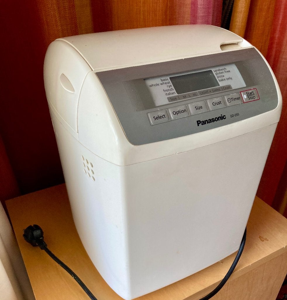 Panasonic SD255 broodbakmachine, 800 tot 1200 gram deeg, Ophalen, Gebruikt, Met timer