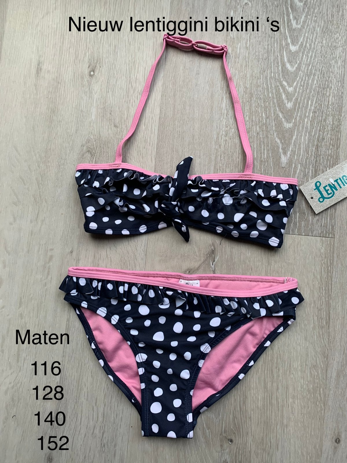 Nieuw lentiggini bikini mt 152 navy white, Ophalen of Verzenden, Zo goed als nieuw, Zwembroek, Jongen