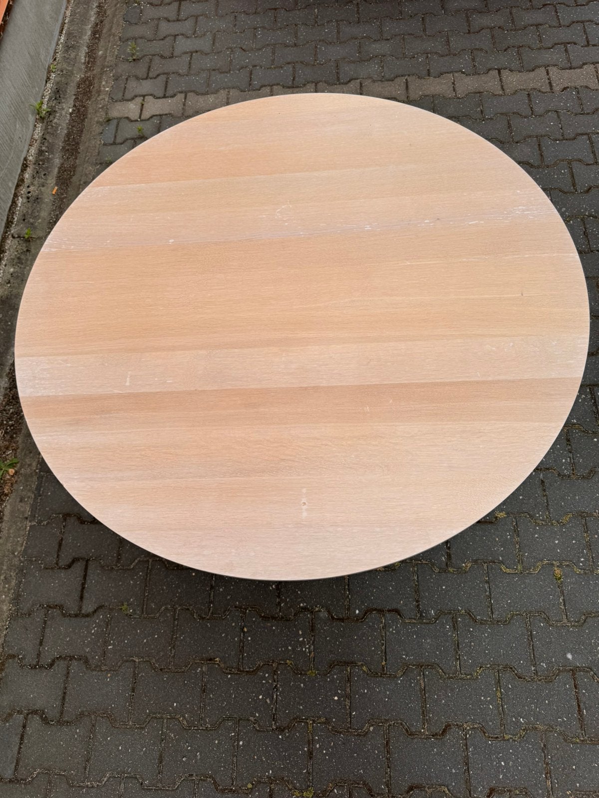 Lande Artifort Circle 3 tafel rond 120 cm Eiken White wash, Ophalen, Luxe design, Gebruikt, Rond