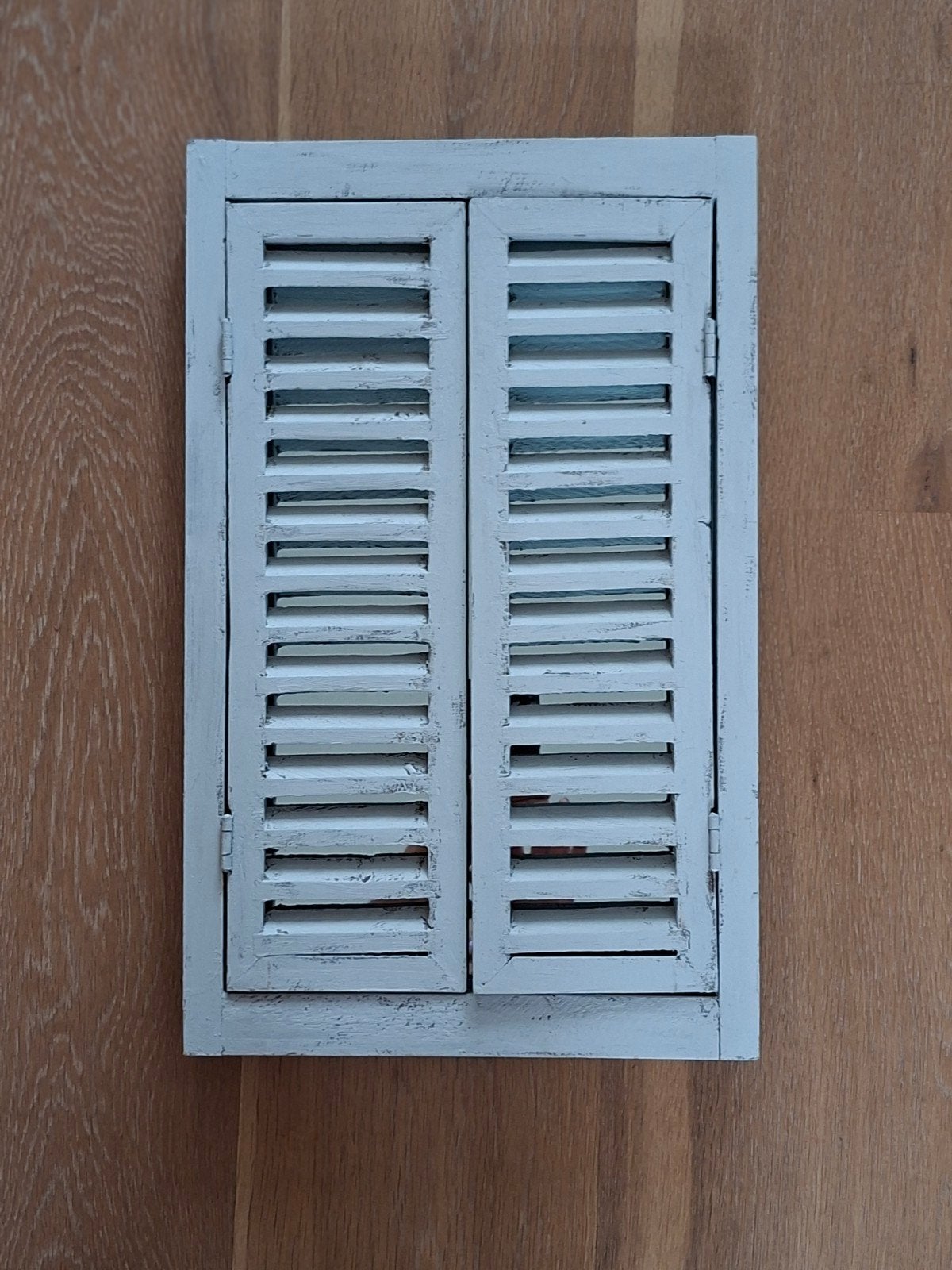 spiegel met louvredeurtjes, Huis en Inrichting, Woonaccessoires | Spiegels, Ophalen of Verzenden, Rechthoekig, Minder dan 50 cm
