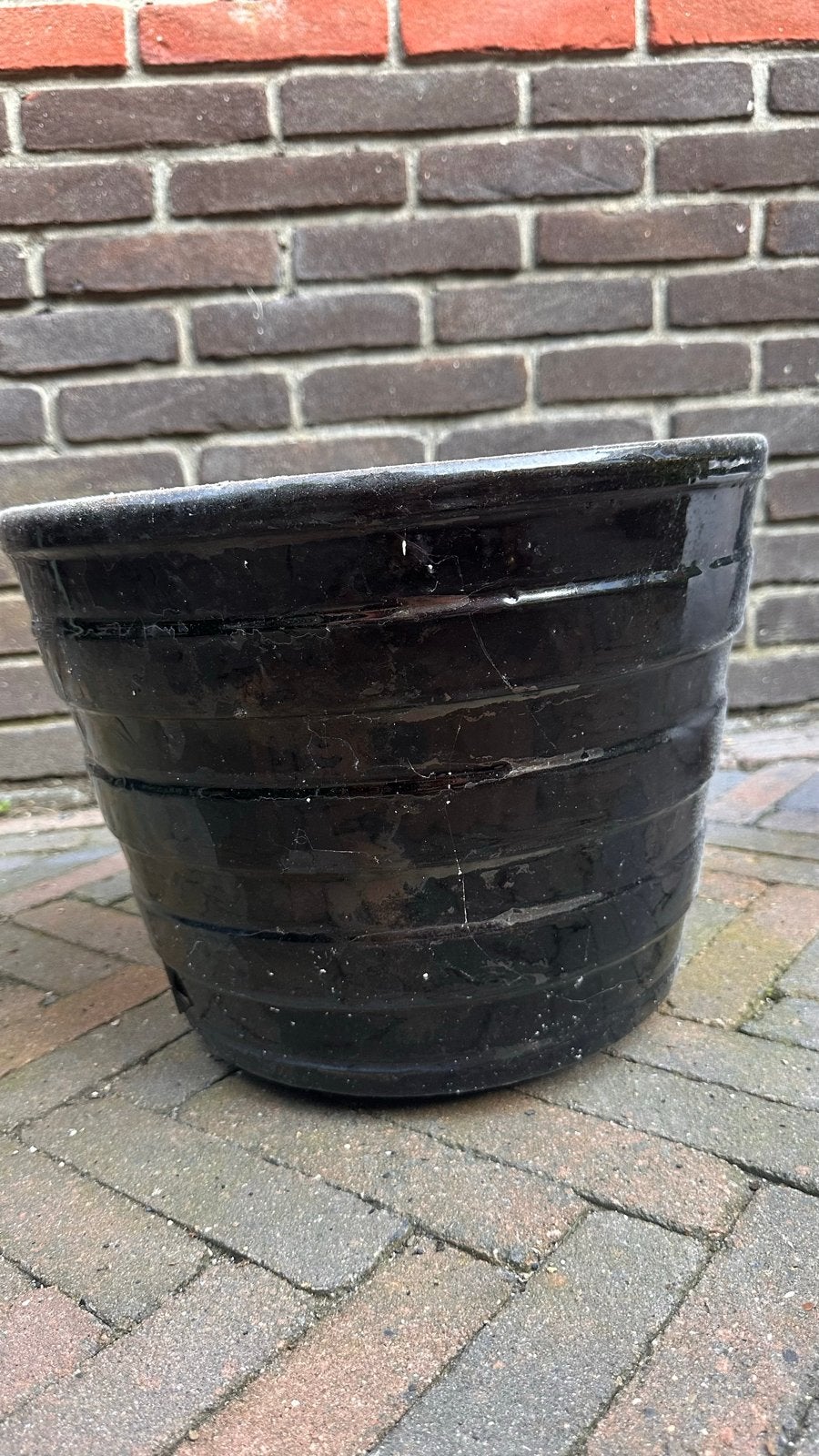 Zwarte bloempot van IKEA, Ophalen, Overige materialen, Gebruikt, Minder dan 30 cm
