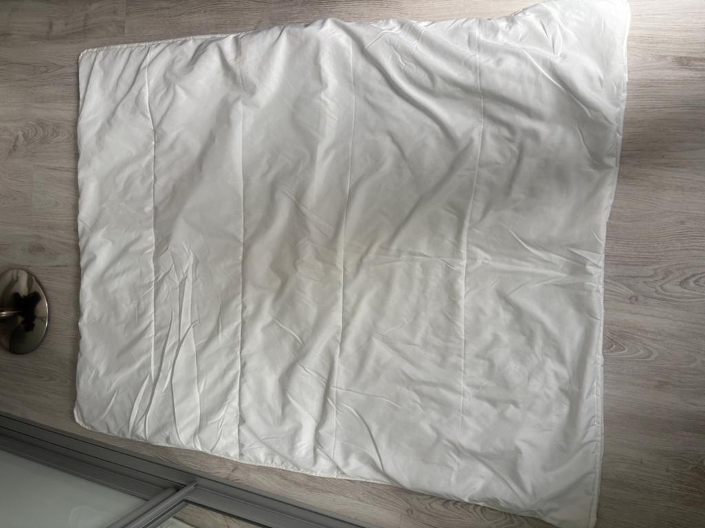 Kinderdekbed synthetisch 120x150 cm, Kinderen en Baby's, Kinderkamer | Beddengoed, Gebruikt, Jongetje of Meisje, Wit, Ophalen of Verzenden