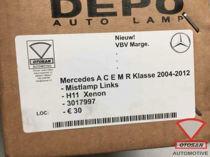 mercedes a c e m r klasse 2004 2012 mistlamp nieuw! links 30, Mercedes-Benz AG, Mercedes-Benz, Nieuw, Ophalen of Verzenden