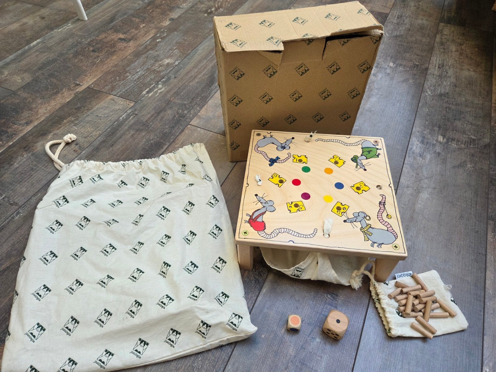 Janbibejan muizenspel + memory spel, Ophalen