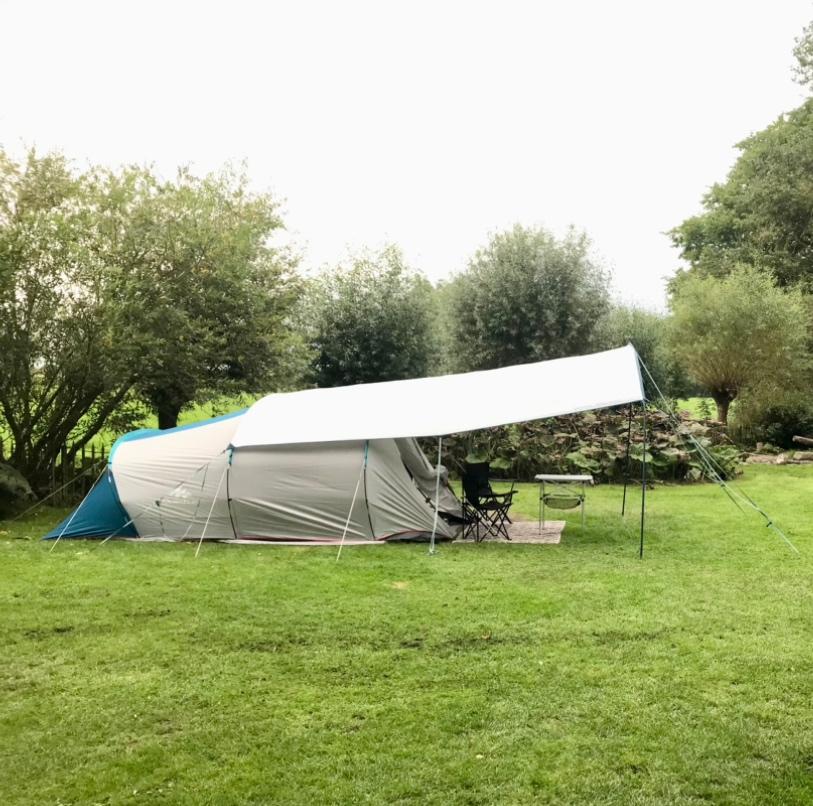 Quechua Arpenaz 4.1 tent + luifel, Ophalen, Zo goed als nieuw, Tot en met 4