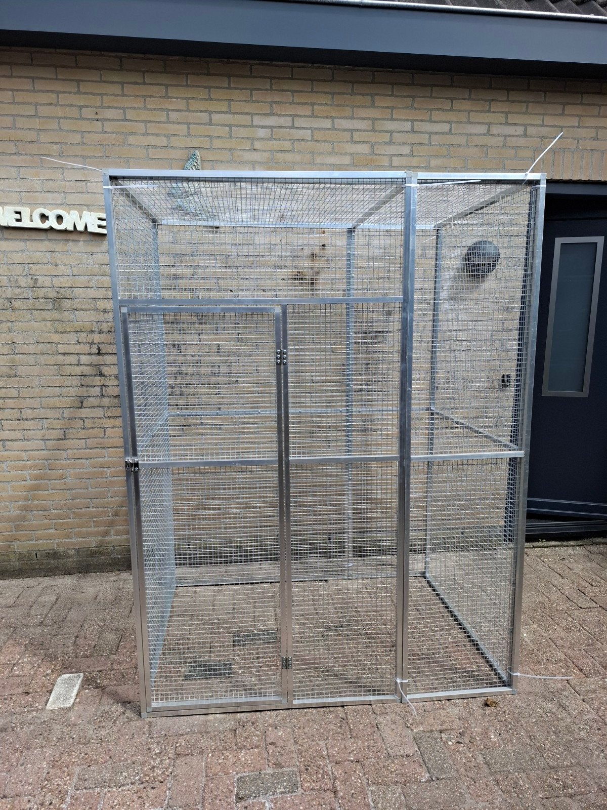 Voliere van nieuwe aluminium gazen panelen, Dieren en Toebehoren, Vogels | Hokken en Kooien, Ophalen, Aluminium, Volière