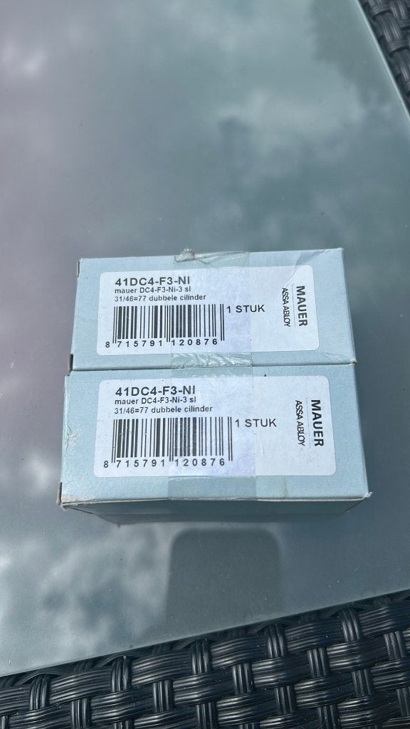 Mauer Assa Abloy slotcilinders 30/45 2 x gelijk sluitend, Ophalen of Verzenden, Nieuw, Slot