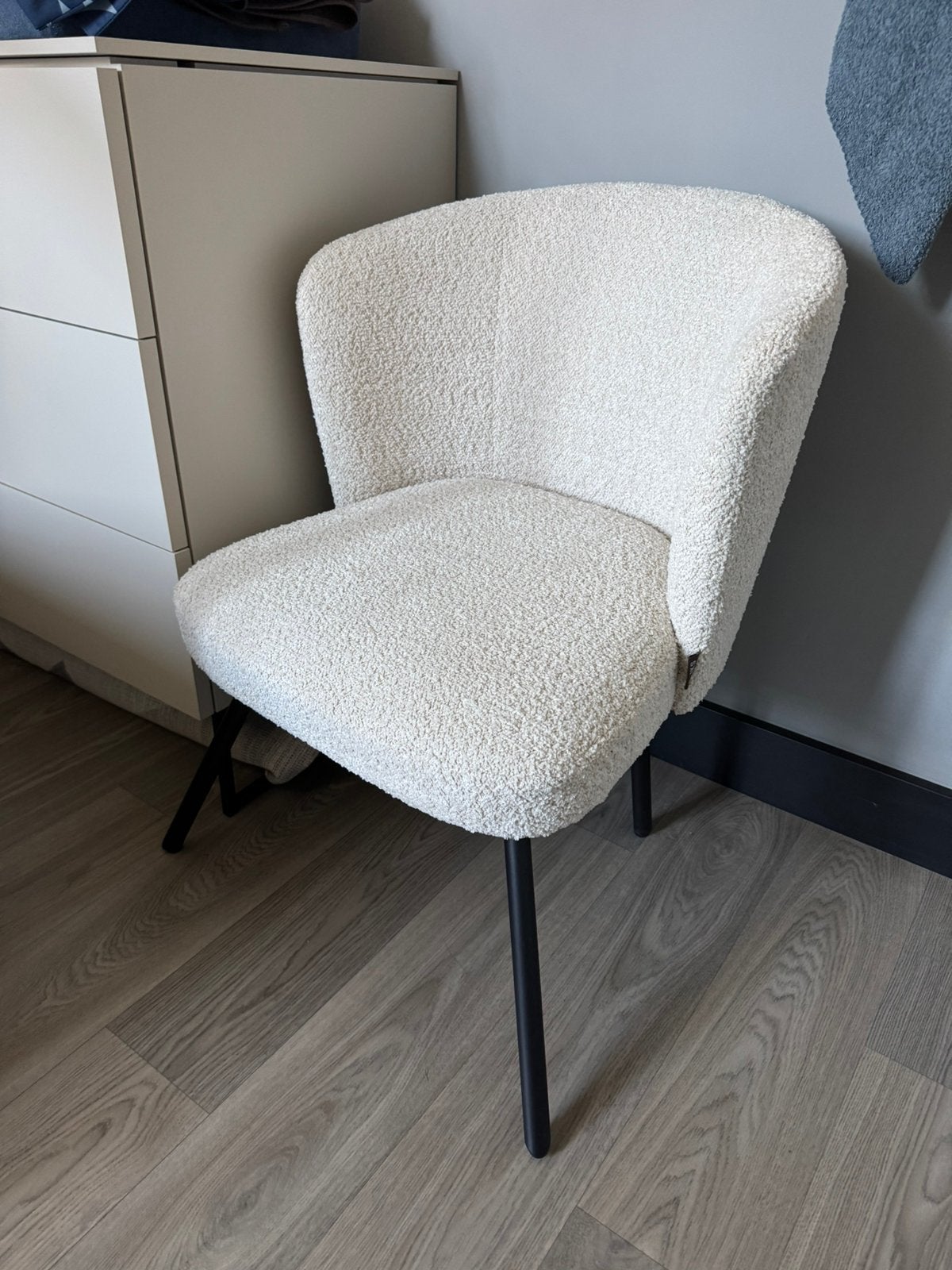 Fauteuil Boucle Beige, Ophalen, Nieuw, Minder dan 75 cm, 50 tot 75 cm