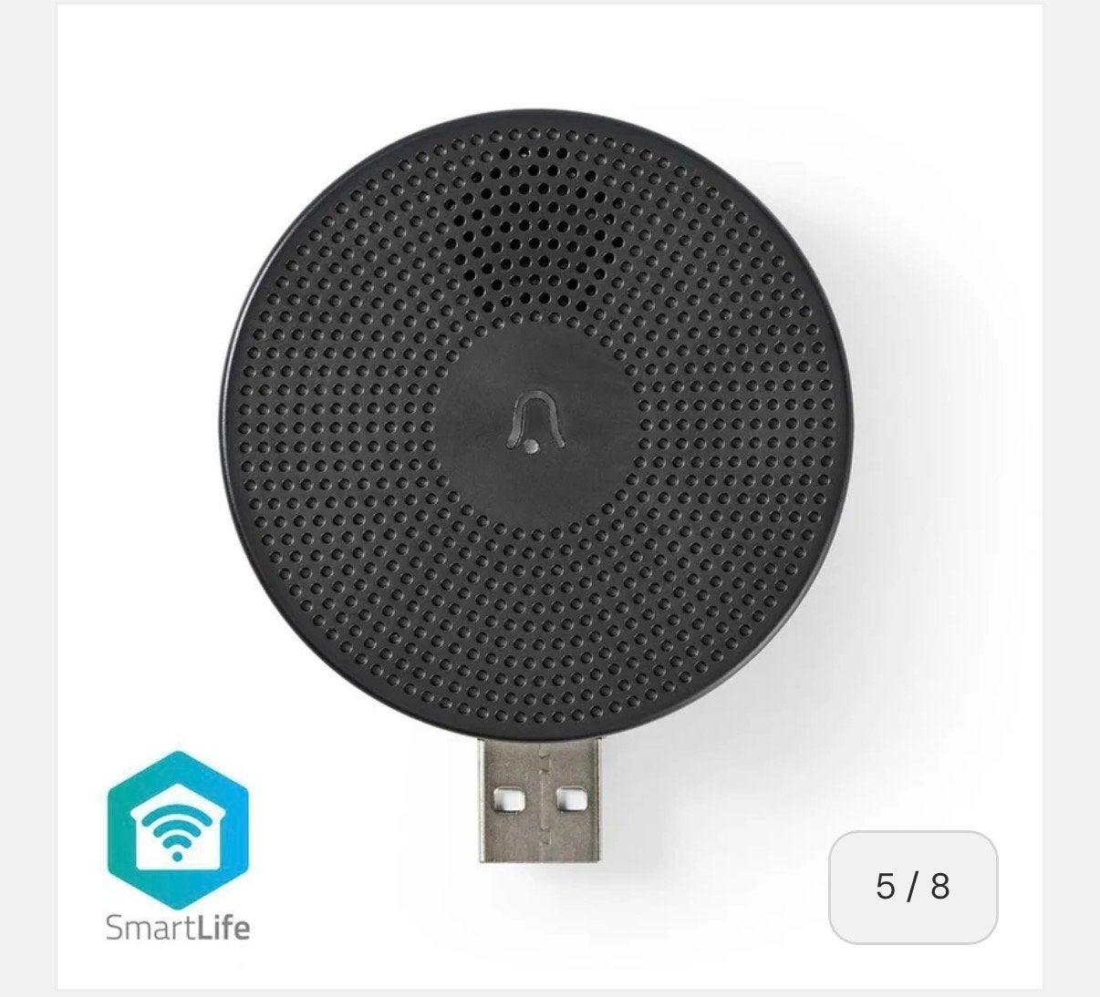 2x Nedis SmartLife Gong RF 433 MHz USB-gevoed, Ophalen of Verzenden, Compatibel met smartphone, Zo goed als nieuw, Draadloos